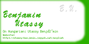 benjamin utassy business card